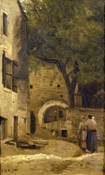 Kyläkohtaus tekijältä Jean Baptiste Camille Corot